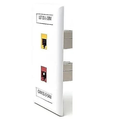 Dynacom 10600-P4W-AL Wall Plate, Flush Port ID Wall Plate Single-Gang