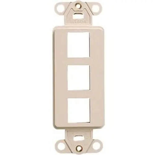 Leviton 41643-00I Decora Style 3 Socket Faceplate Insert