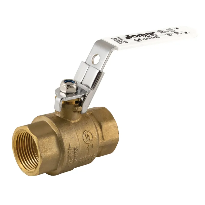 Jomar 100-103SSG-LH Full Port, 2 Piece, Threaded Connection, 60 WOG, Stainless Steel Ball and