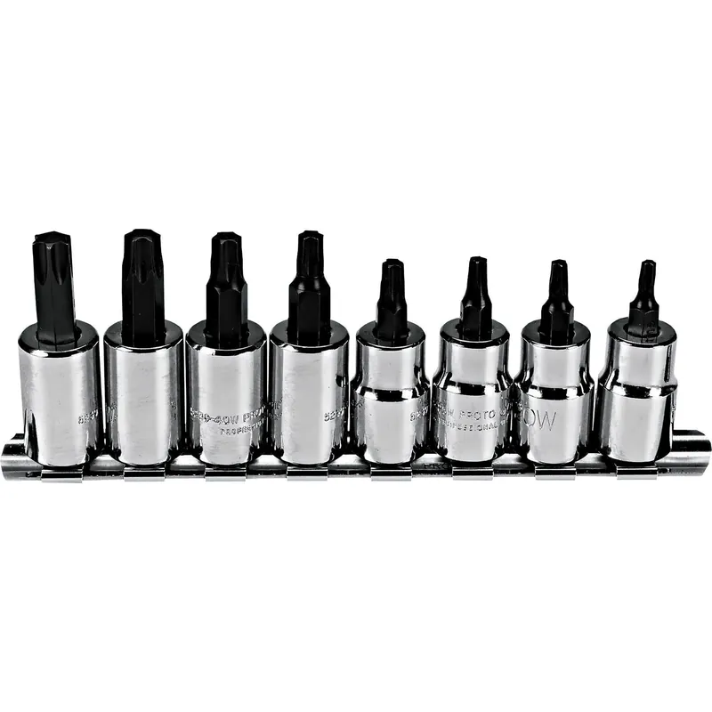 Proto STAPR-J5239C Socket Bit Set 3/8 in Drive T15 to T50 Torx 8 Pieces