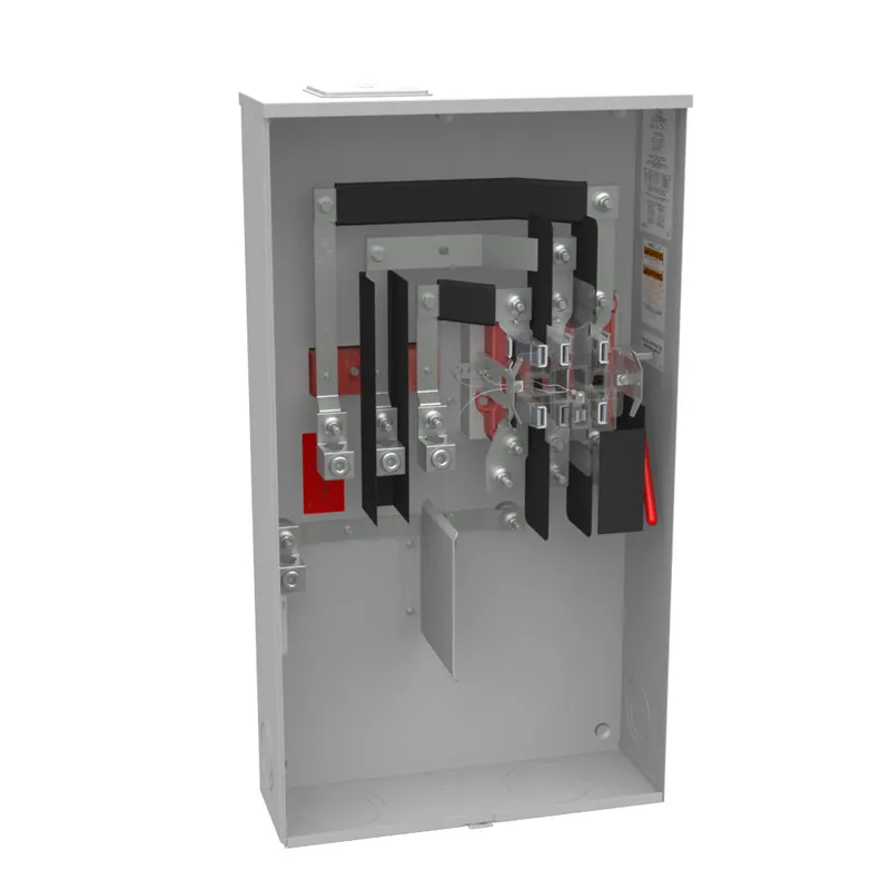 Milbank U2594-X-K7-ALT Single Position Meter Socket, 320 Amp, 3 Phase, Ringless, Lever, 7 Term, OH and UG with Side Wireway, 600V, Alliant Energy