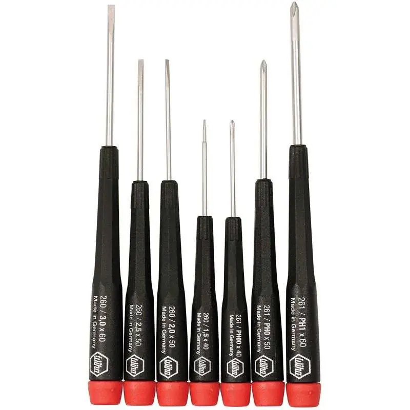 Wiha 26197 Precision Phillips/Slotted Screwdrivers Set, 7 Pieces