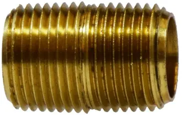 Midland 28133 3/8 X Close Yellow Brass Nipple