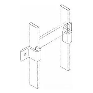 Chatsworth 10608-701 Vertical Wall Bracket Cable Runway 1.7 in H x 2.2 in D x 1.5 in W Black