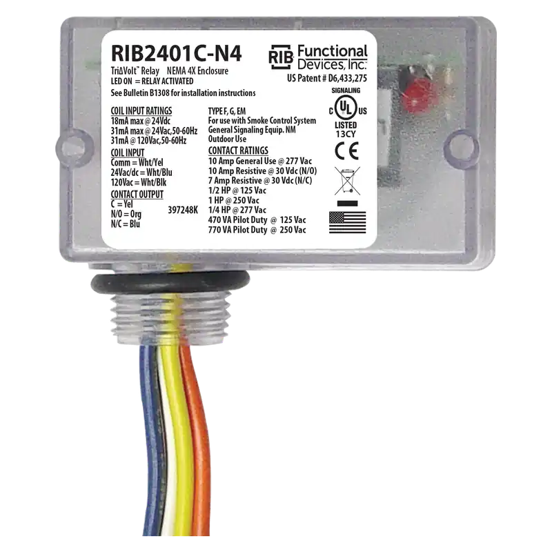 Functional RIB2401C-N4 Enclosed Trivolt NEMA4/4X