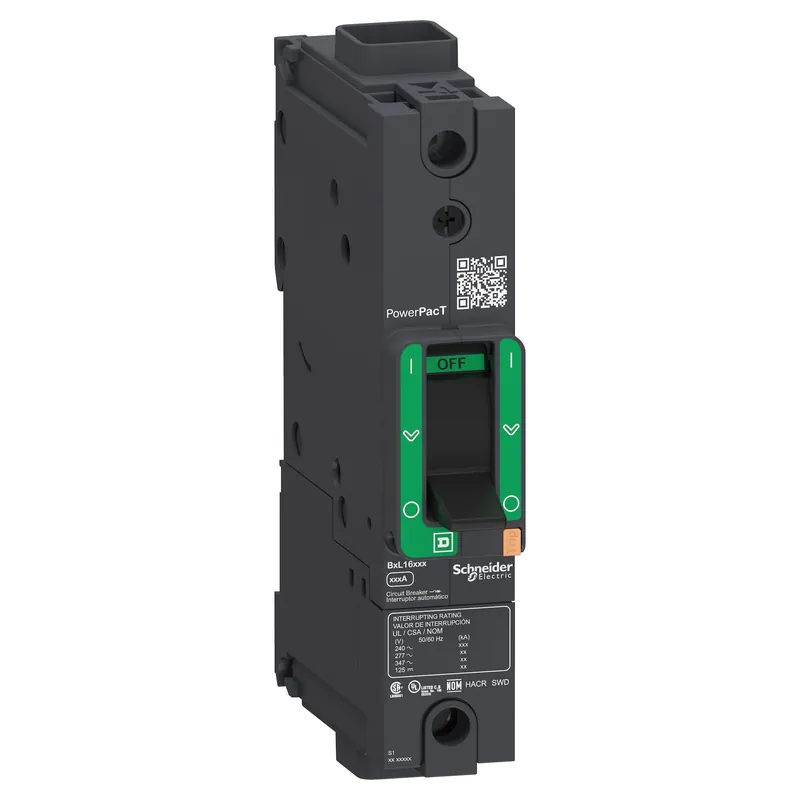 Schneider Electric BDF16030 Circuit Breaker, PowerPacT B, 30A, 1 Pole, 600Y/347VAC, 14kA
