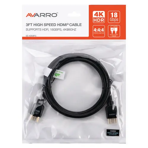 AVARRO 0E-HDMIP3 3' UHD 4K HDMI Cable with Ethernet