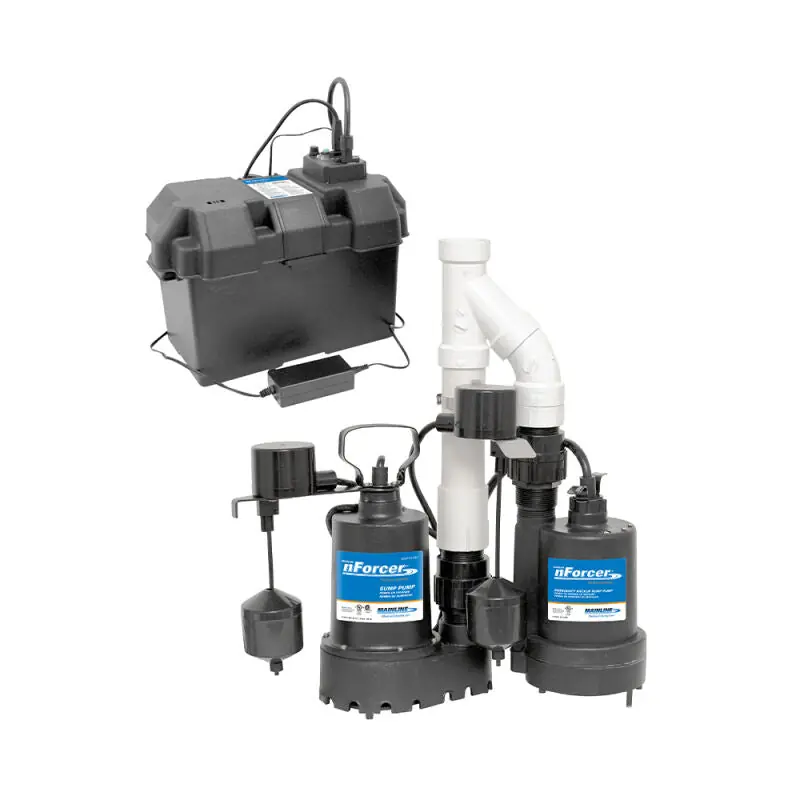 Mainline MLP72941 Backup Sump Pump System 1/3 HP 120 Volt
