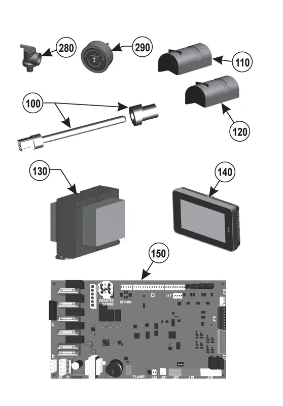 WEIL McLAIN 384-000-396 Touch Screen Display Board Assembly For ECO Tec Gas Boilers