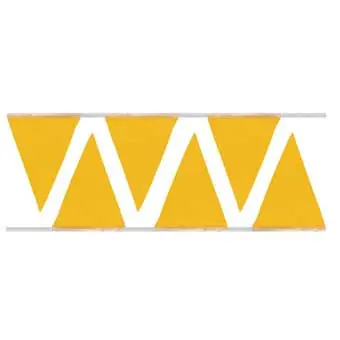 Presco PFO1218105Y OSHA Yellow Pennant Flag 12 x 18 x 105'
