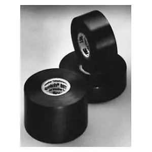 Corning 80611009236 All Weather Telephone Vinyl Plastic Tape Black 1 in x 36 ft