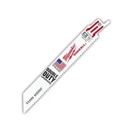 Milwaukee 48-00-5092 6 In. 10 TPI Thin Kerf Sawzall Blades 5 Pack
