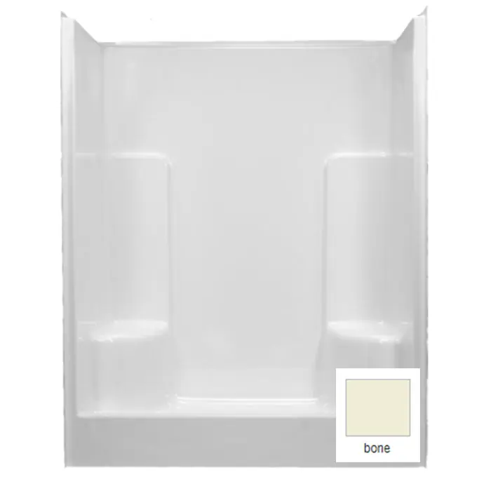 Clarion Bathware RE5860-BO Shower 60X35-3/4 Fiberglass 1PC Center Drain