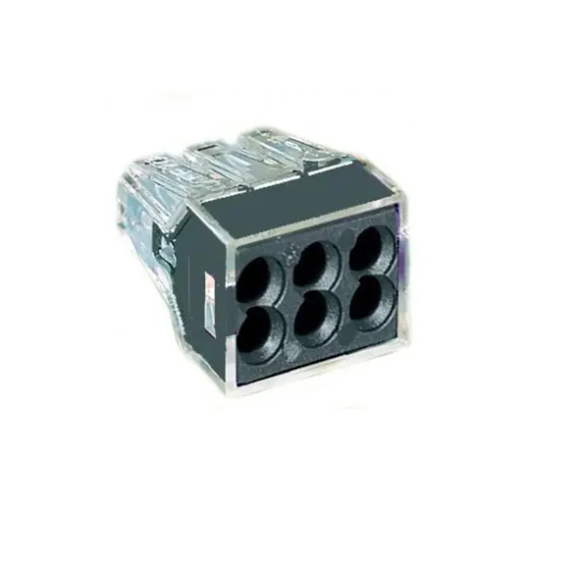 WAGO 773-166/K194-4045 PUSHWIRE splicing connector 6-conductor black box of 50 pieces