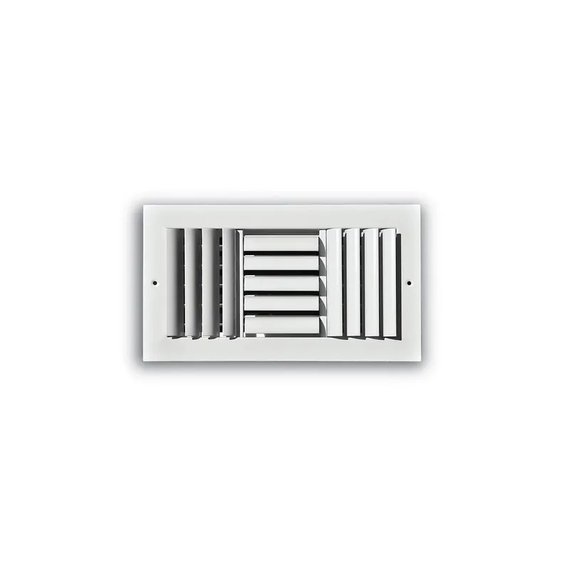 TRUaire 303M08X06 8 Inch x 6 Inch 3-Way White Steel Adjustable Wall/Ceiling Register