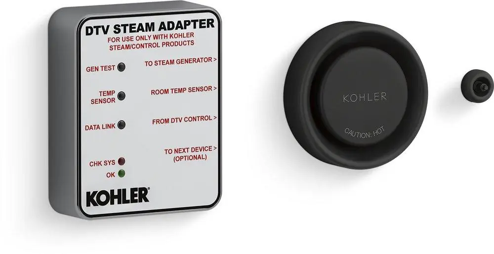 Kohler 5548-K1-BL Invigoration Series DTV Steam Adapter Kit in Matte Black