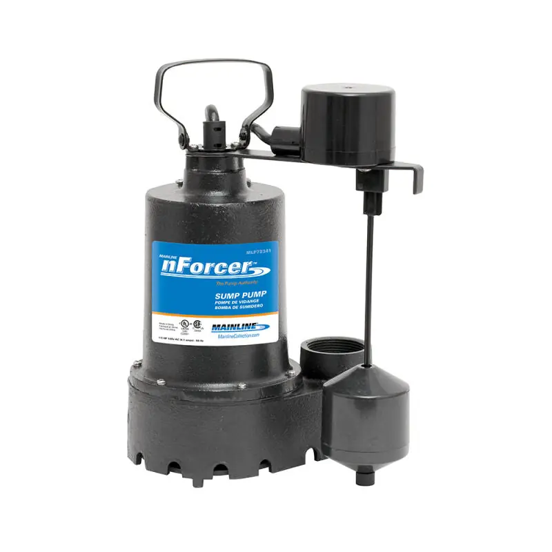 Mainline MLP72341 Mainline Nforcer Cast Iron 120 Volt 1 Phase 1/3 HP Submersible Sump Pump