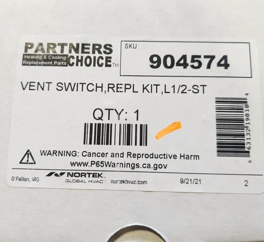 NORTEK GLOBAL HVAC 904574 Limit Switch Replacement Kit
