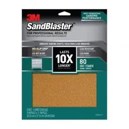 TRUE VALUE 20080-G-4 4PK 9X11 80G SANDPAPER