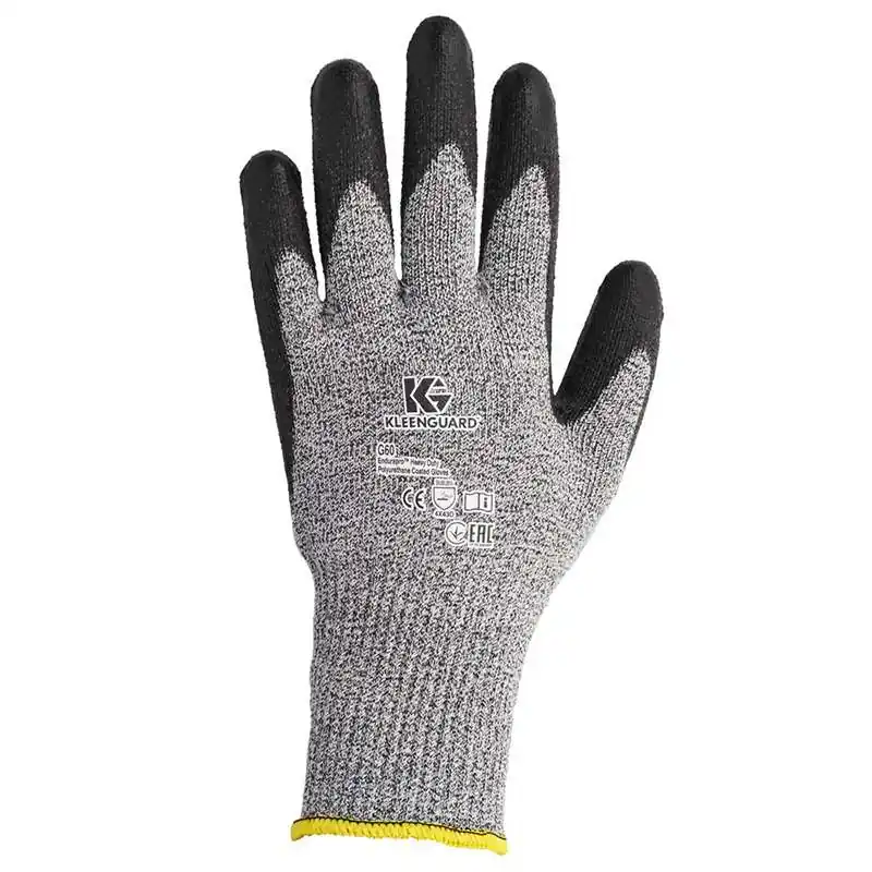 Kimberly-Clark Professional 98235 KleenGuard G60 Level 5 Polyurethane Coated Cut Resistant Gloves, Black Salt & Paper, Size 7(S), 12 Pairs per Case