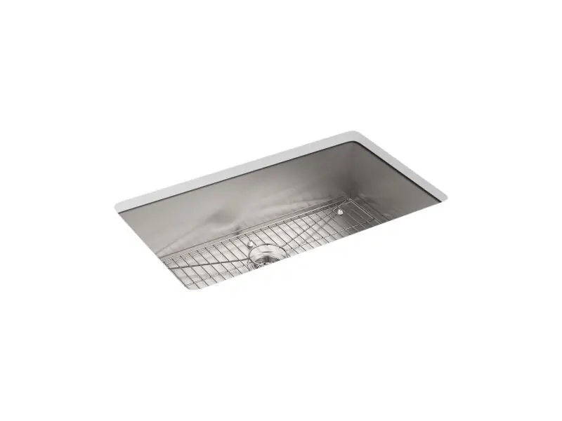 Kohler K-3821-3-NA Vault Stainless Steel 33 x 22in 3 Hole 8 in. Widespread Single Basin Undermount Stainless Steel Kitchen Sink