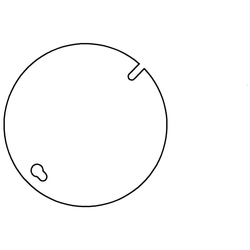 Mulberry 11001 3 1/2IN Round Cover, Blank