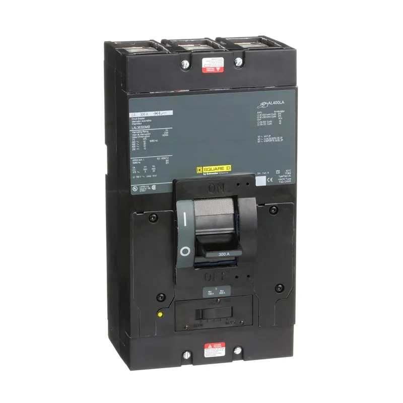 Square D LAL36300MB 3-Pole 300 Amp 600 Volt Thermal Magnetic Molded Case Circuit Breaker
