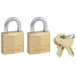 Master Lock 120T Padlock, Keyed Alike, 3-Pin Cylinder, 3/4 Width, 7/16 Shackle Clearance