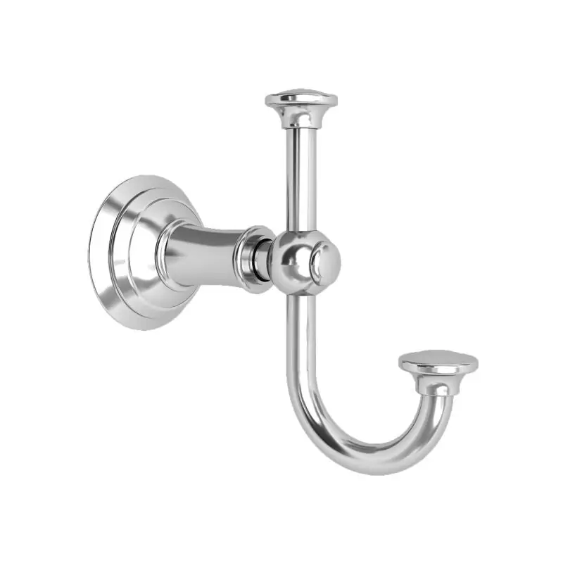 Brass Tech 34-13/26 Double Robe Hook - Polished Chrome
