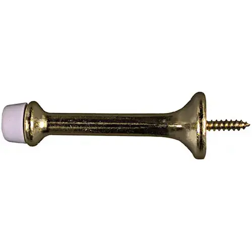 National N199372 Heavy Duty 3 Rigid Door Stop, Bright Brass