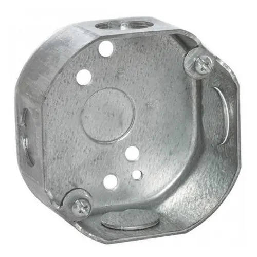 Appleton 4O-1/2 Octagon Box Steel 15.5 cu-in Capacity 9 Knockouts