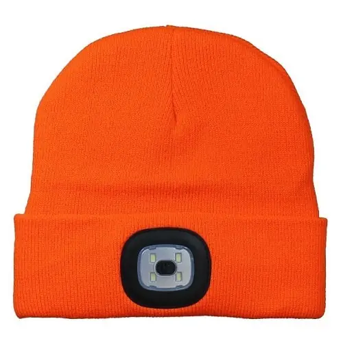 Eclipse 902-595 USB LED Rechargeable Beanie Headlight One Size Fits All Orange