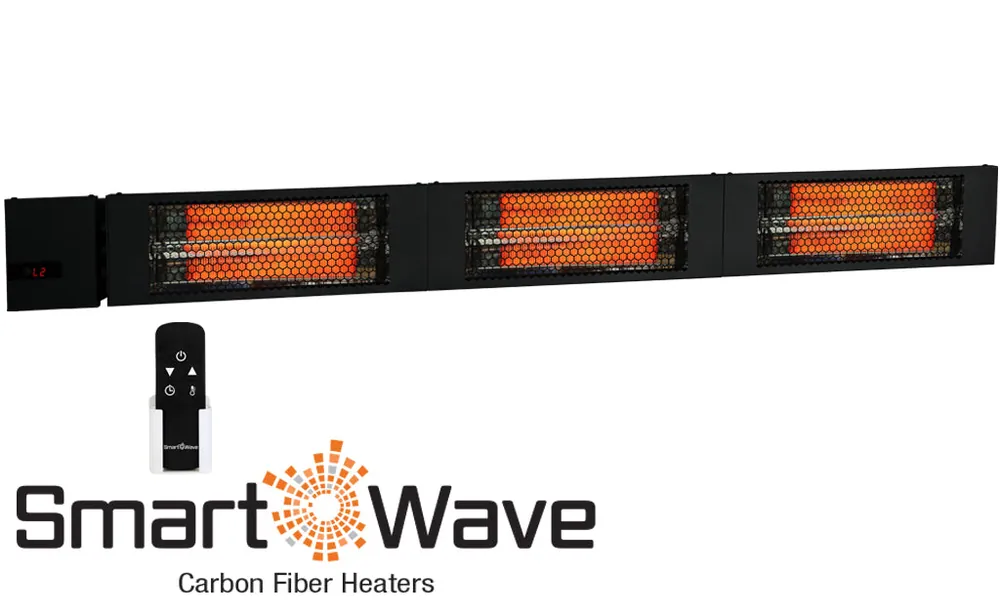 KING ELECTRIC RKX2445-RMTX-BLK Fixed Overhead Radiant Heater with Remote