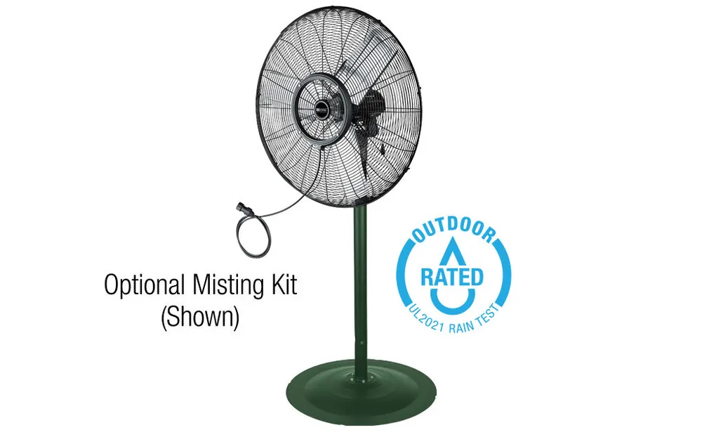 King Electric PFO-24 Outdoor Rated Oscillating Air Circulator with Pedestal Base