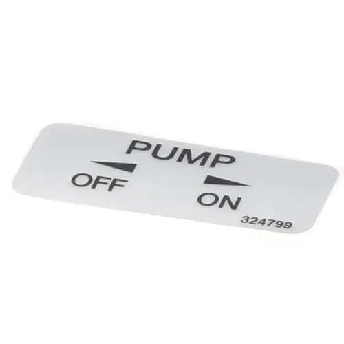 Stoelting 324799 Decal Pump On-off