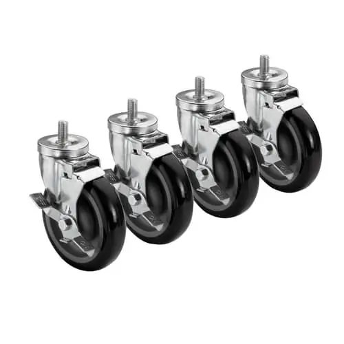 Krowne 28-146S Threaded Stem Caster Swivel With Brake